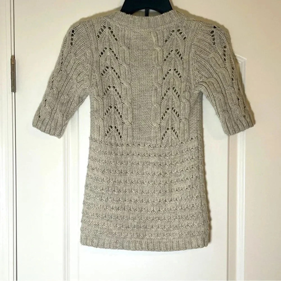 Cozy Aeropostale Wool Brown 3/4 Sleeve Button Down Cardigan Sweater - Size S - Picture 2 of 4